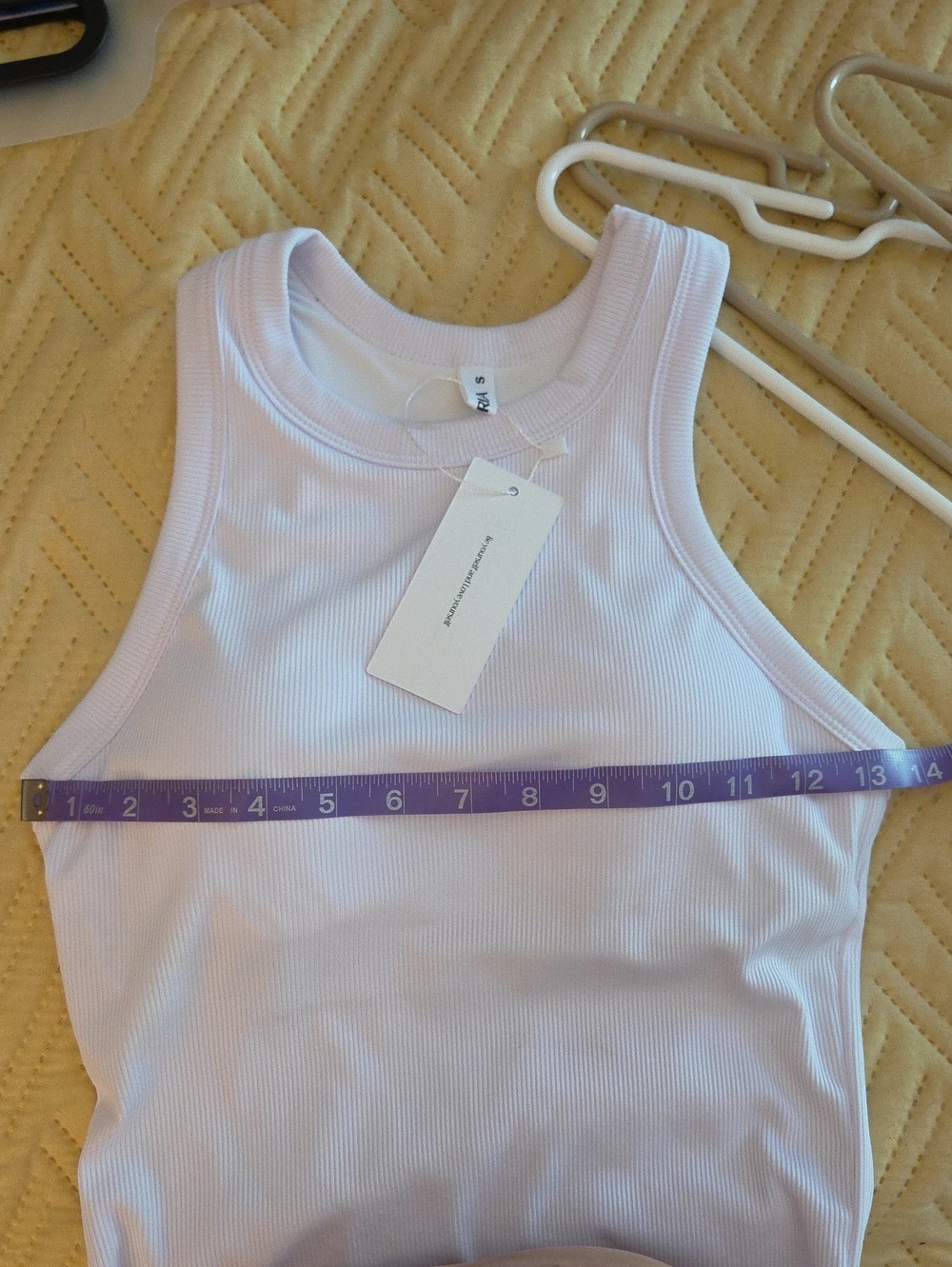 White Ribbed Tank - Picture 7 of 8